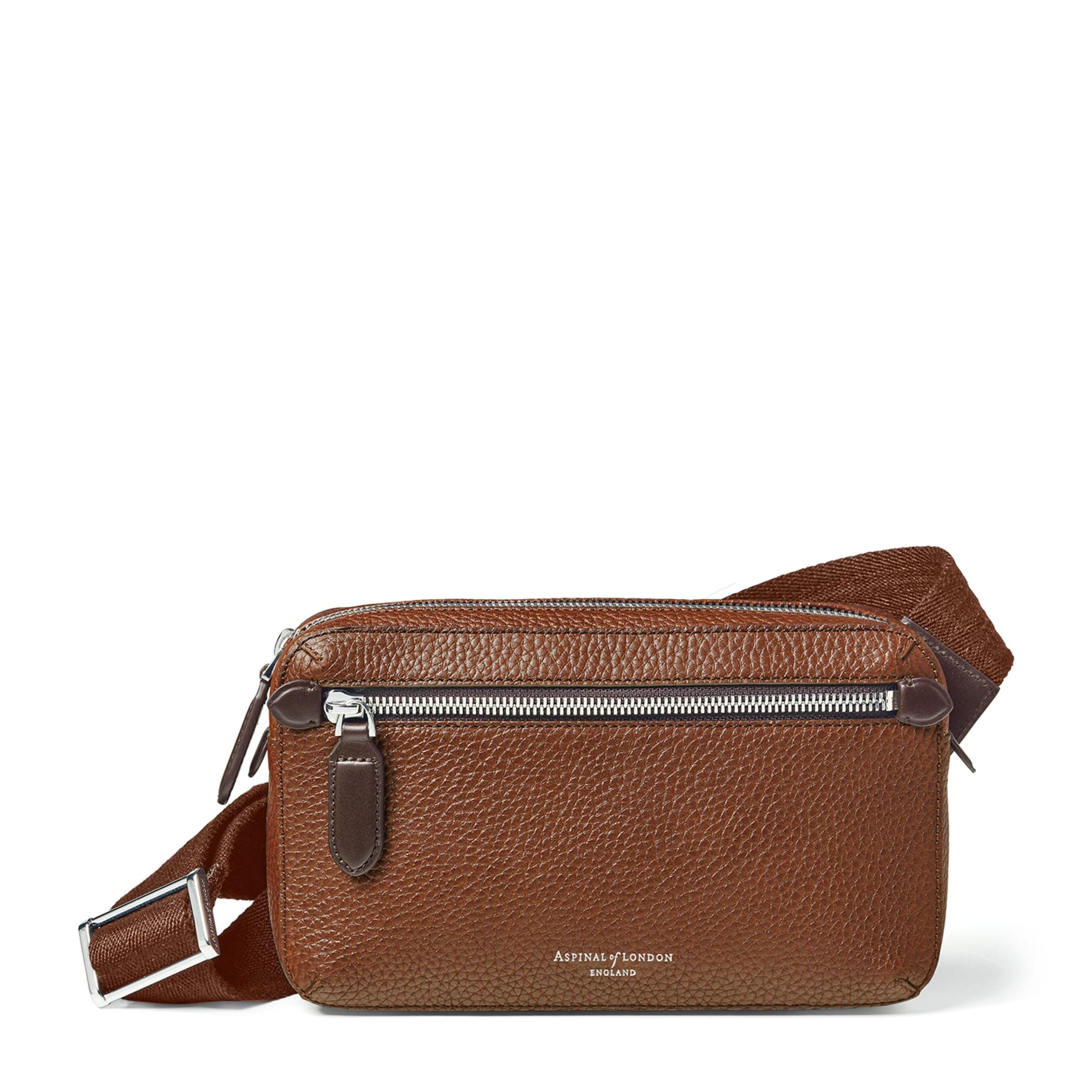 Aspinal Of London Leather Reporter Compact Belt Bag