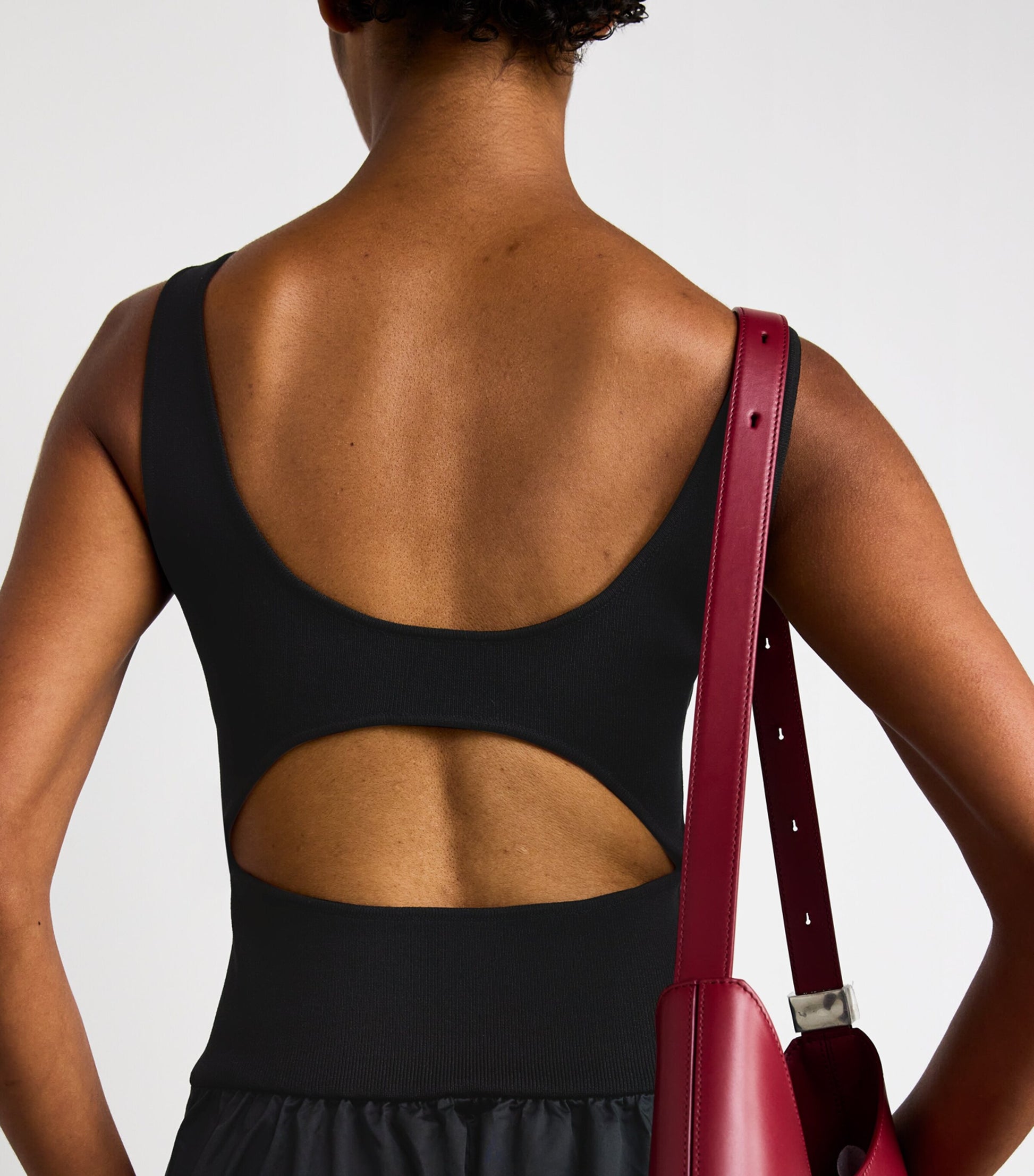 St. Agni Black Cut-Out Maxi Dress