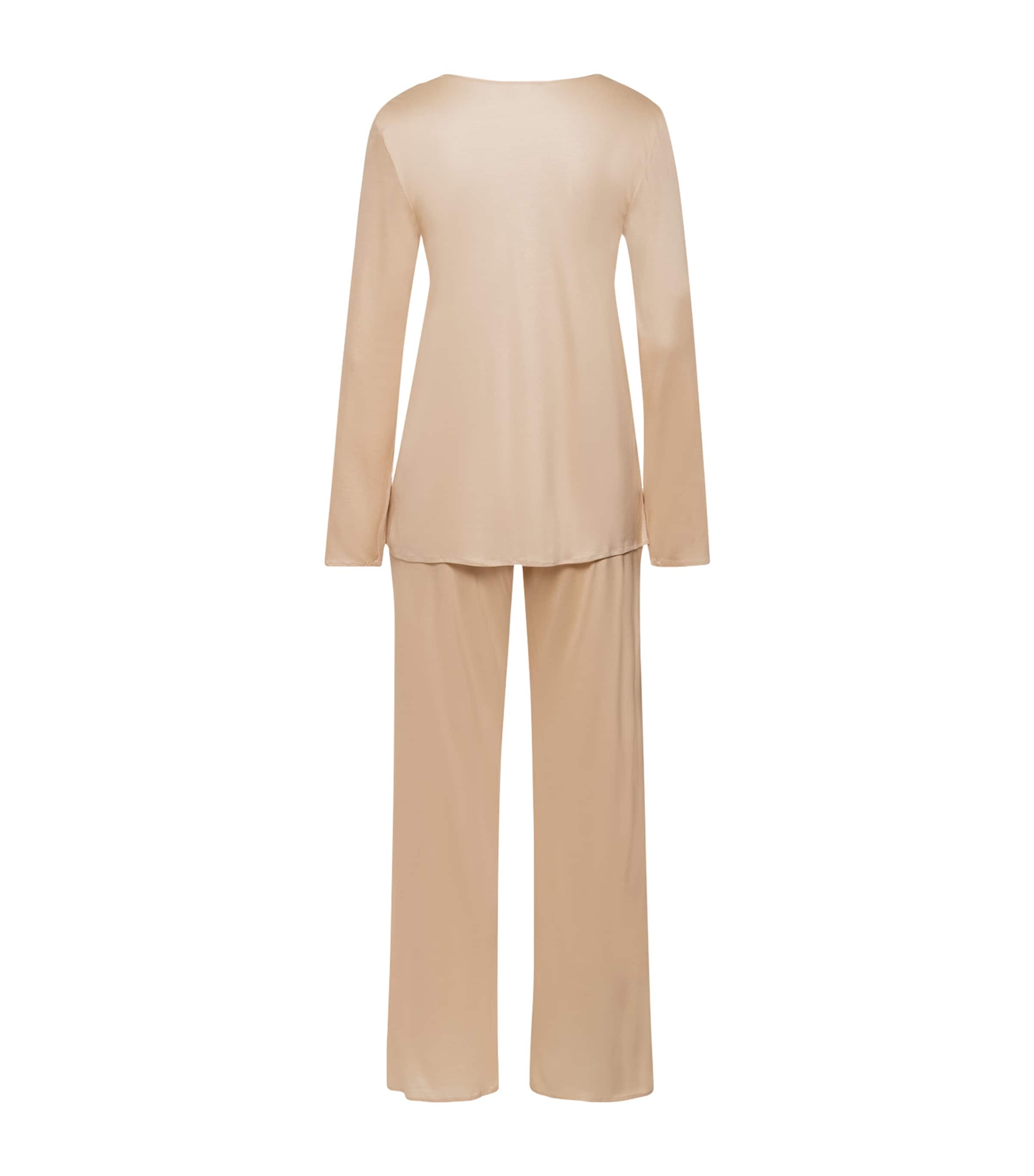 Lace-Trim Long-Sleeve Pyjamas