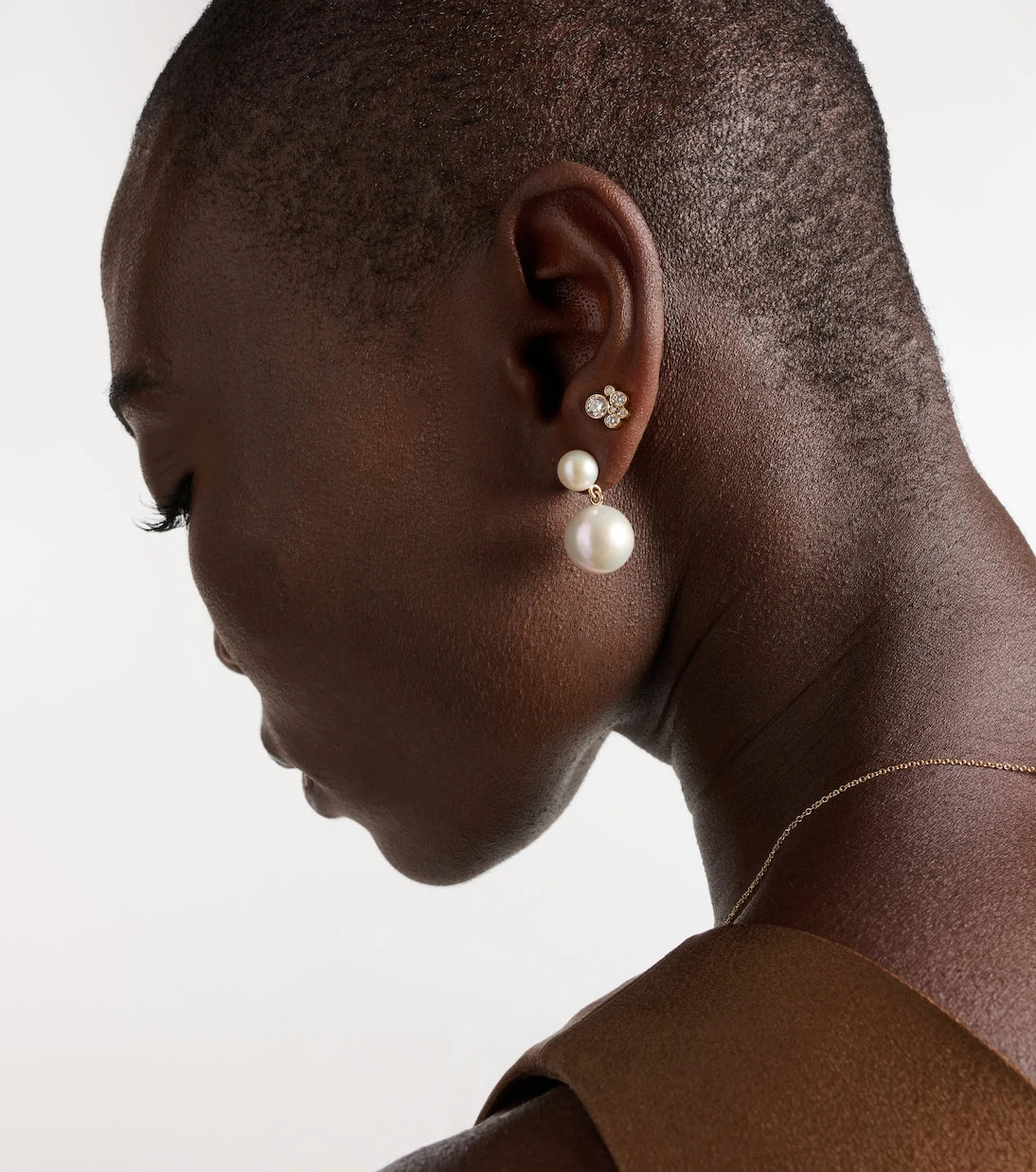 Sophie Bille Brahe - Bisou Diamant 18kt gold single earring with diamonds
