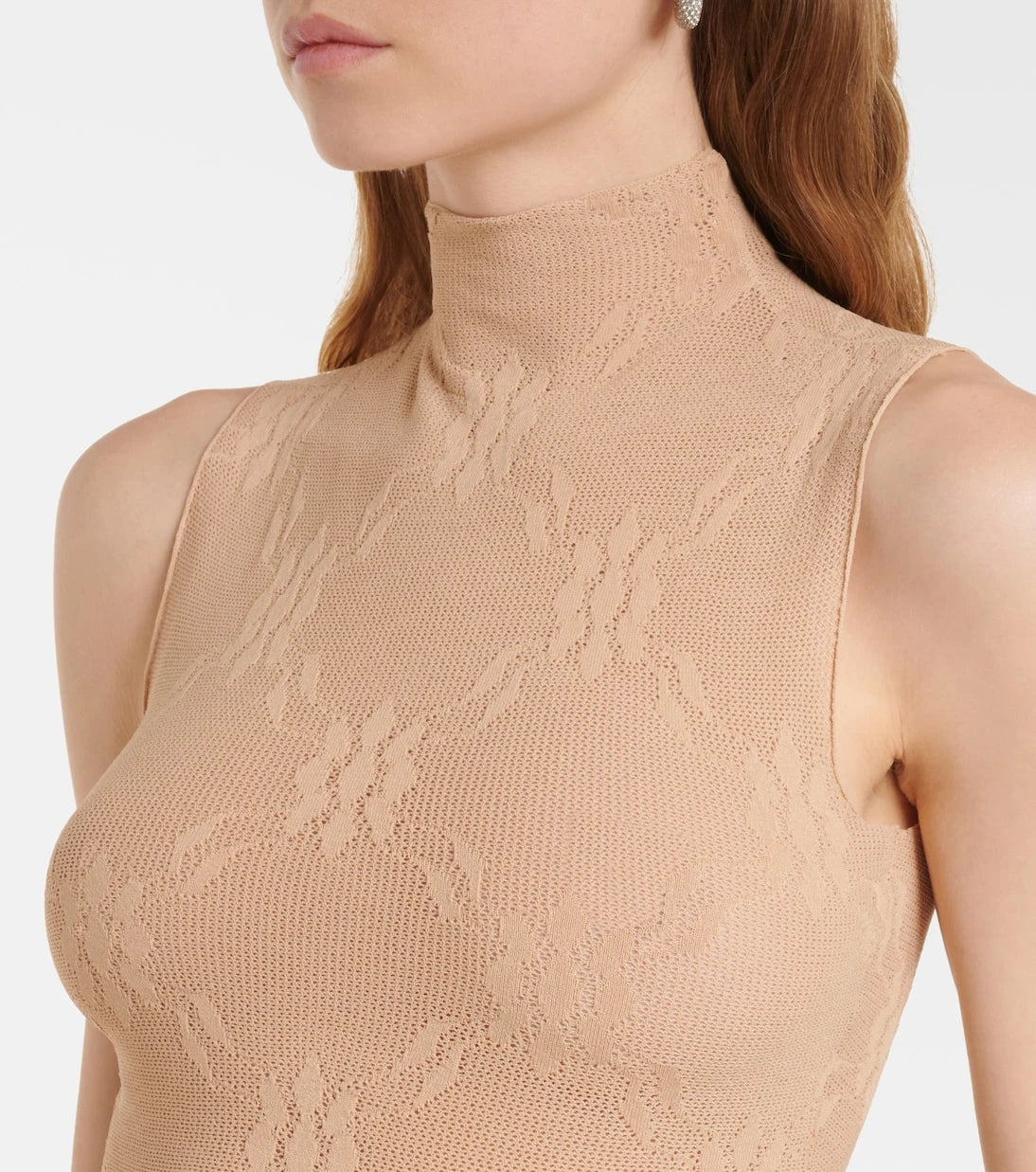 Victoria Beckham - Sheer high-neck lace bodysuit