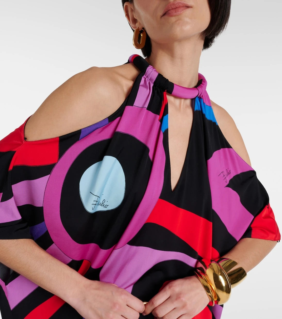 Pucci - Marmo draped jersey kaftan