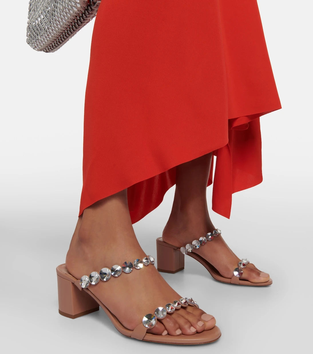 Aquazzura - Tequila embellished leather sandals
