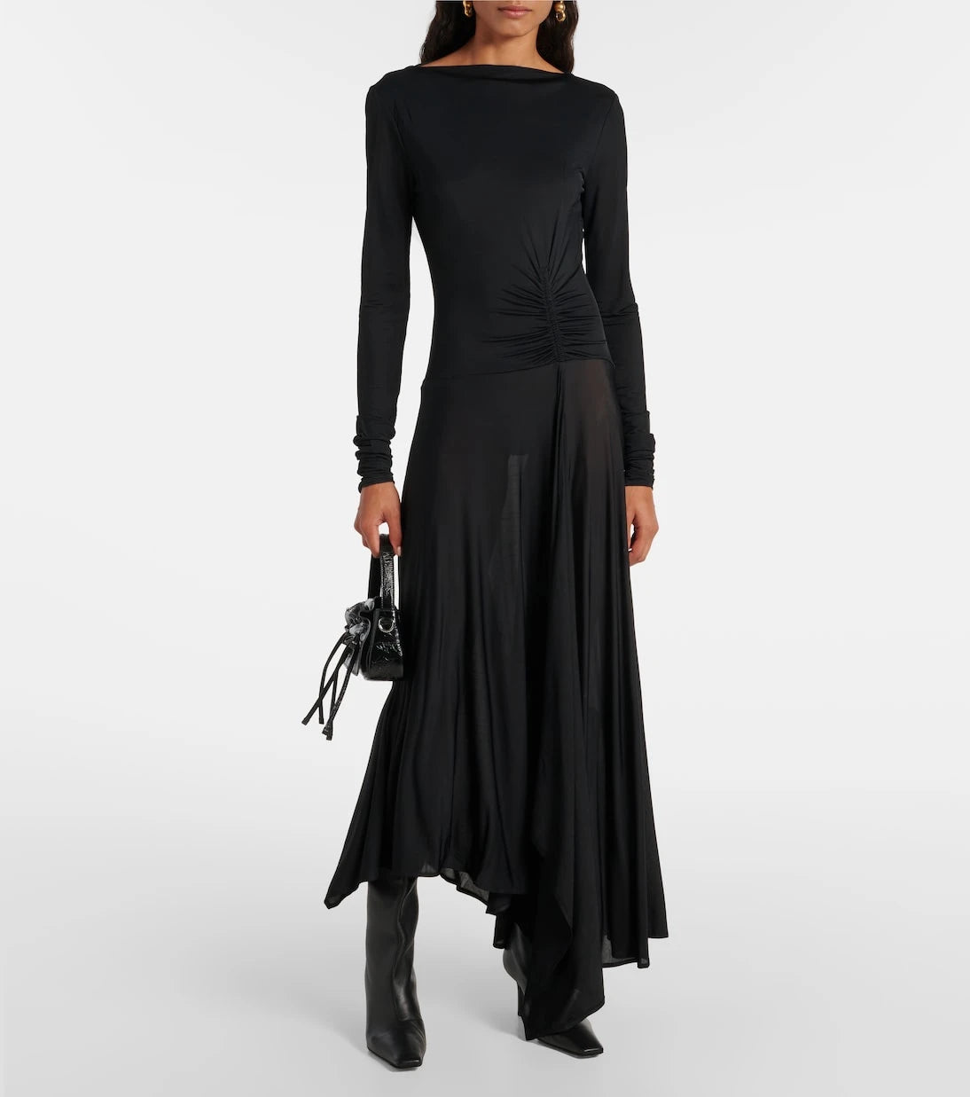 Acne Studios - Gathered asymmetric maxi dress