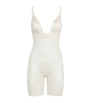 White Suit Your Fancy Plunge Mid-Thigh Bodysuit