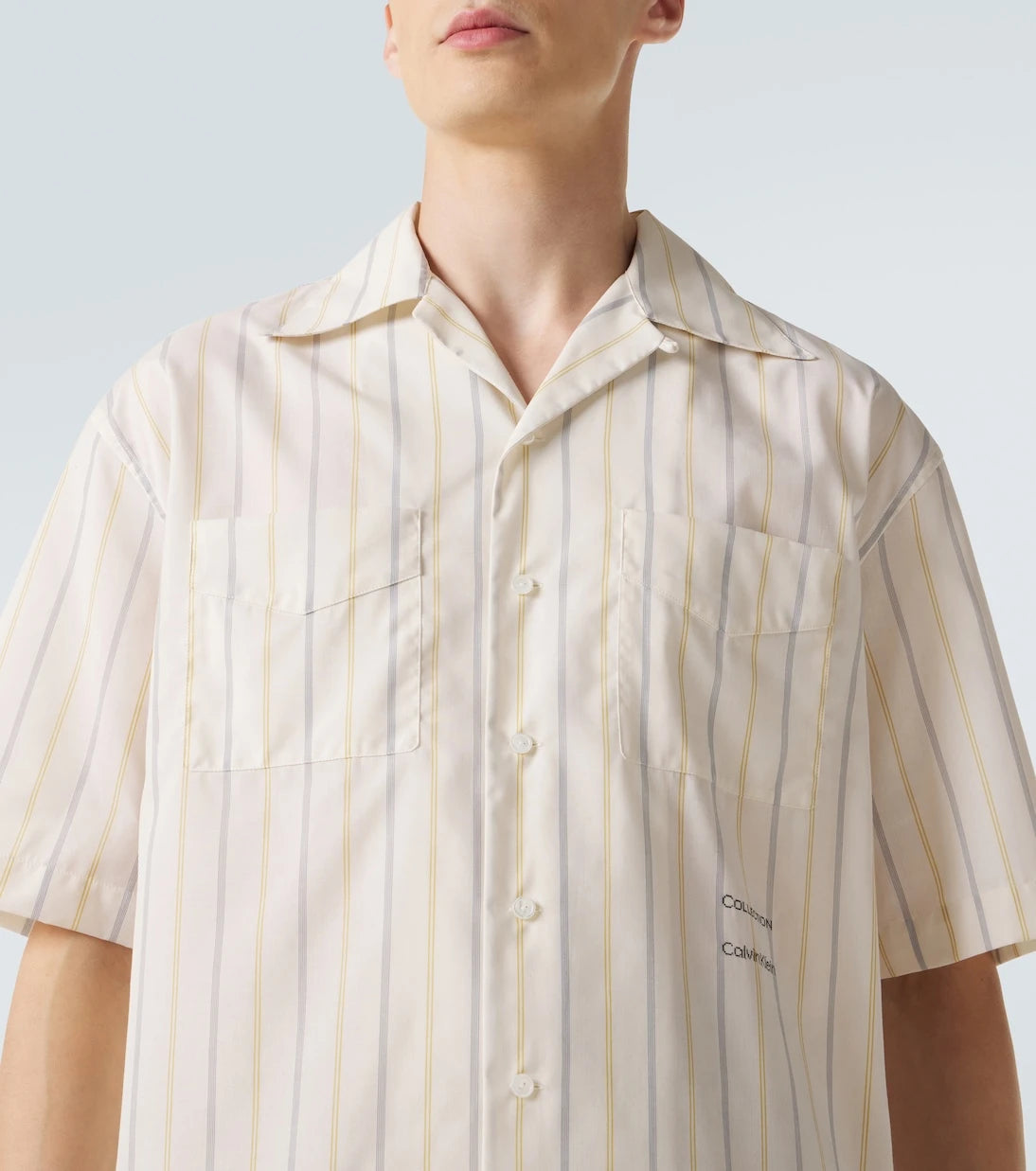 Calvin Klein Collection - Nathaniel striped bowling shirt
