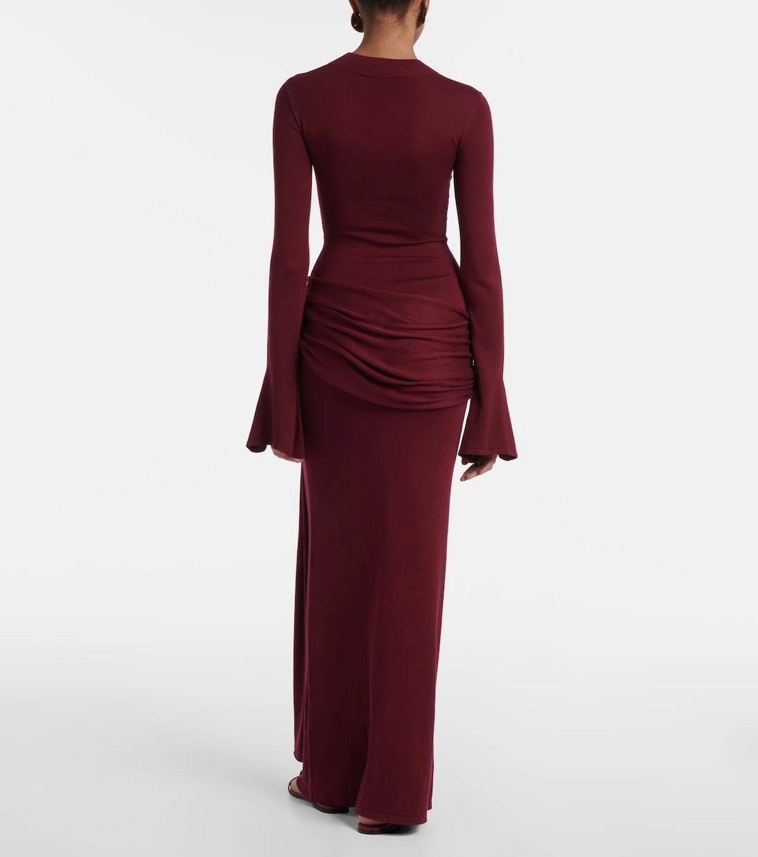 Aya Muse - Draped silk-blend maxi dress