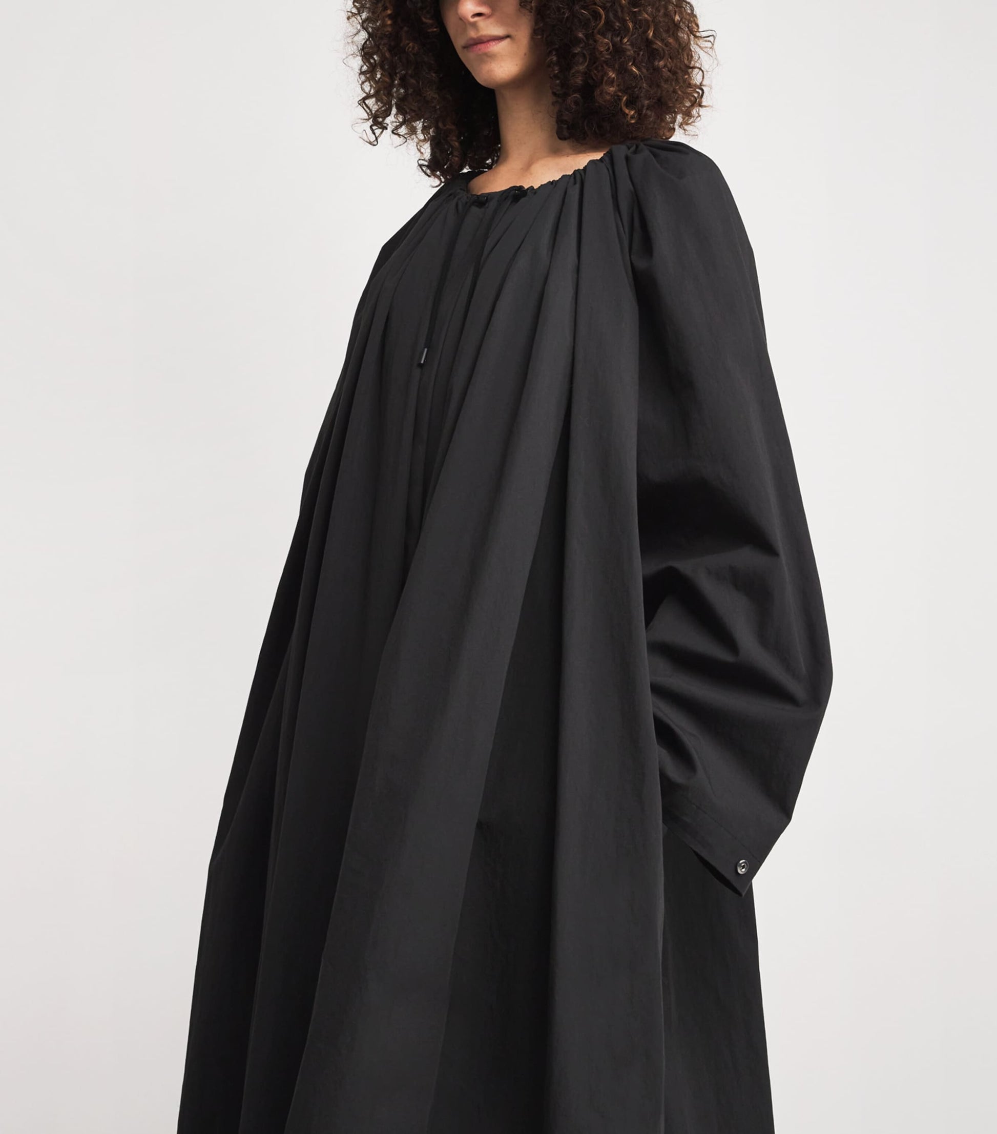 Toteme Black Gathered Parachute Coat