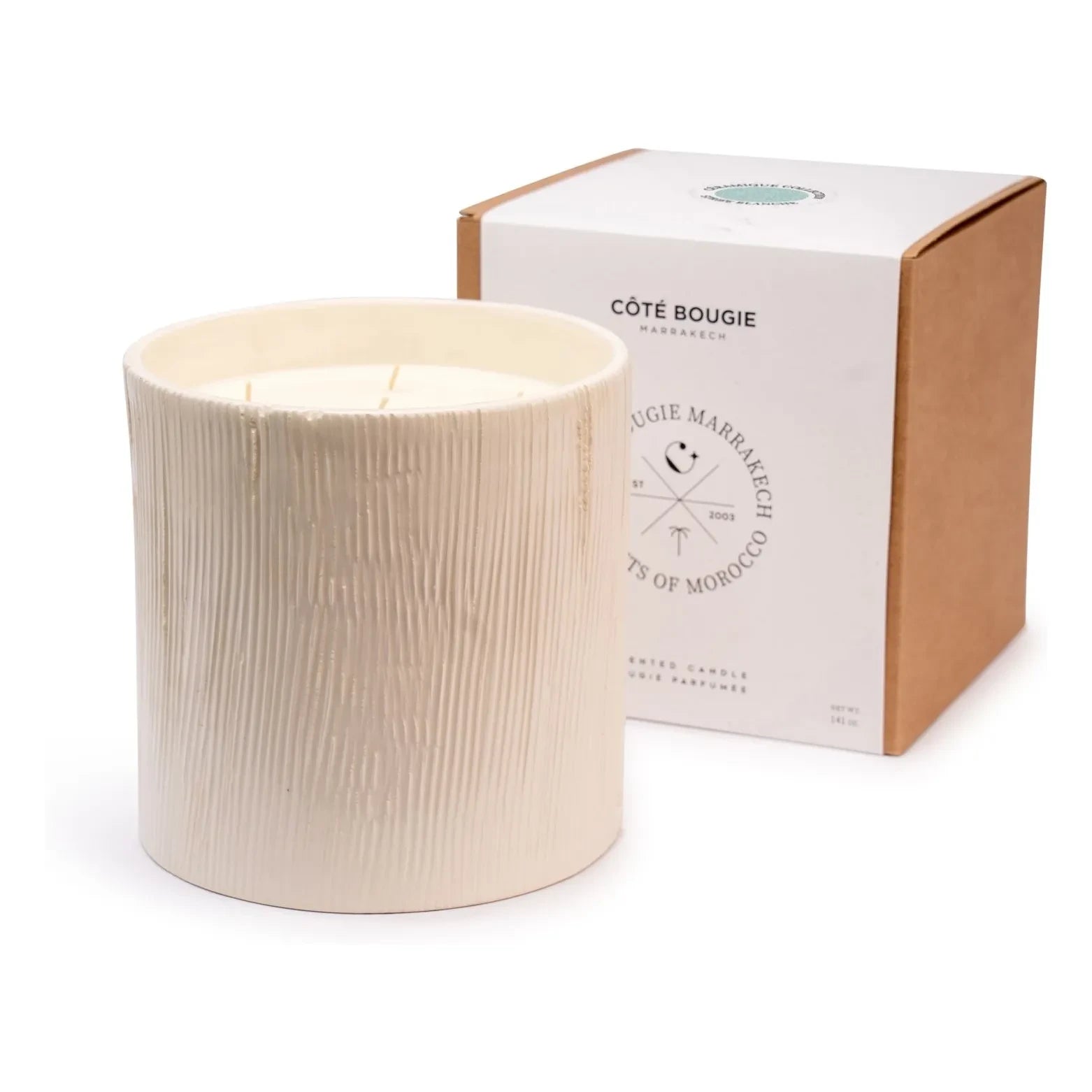 Côté Bougie - Striated candle - Mon Bel Oranger
