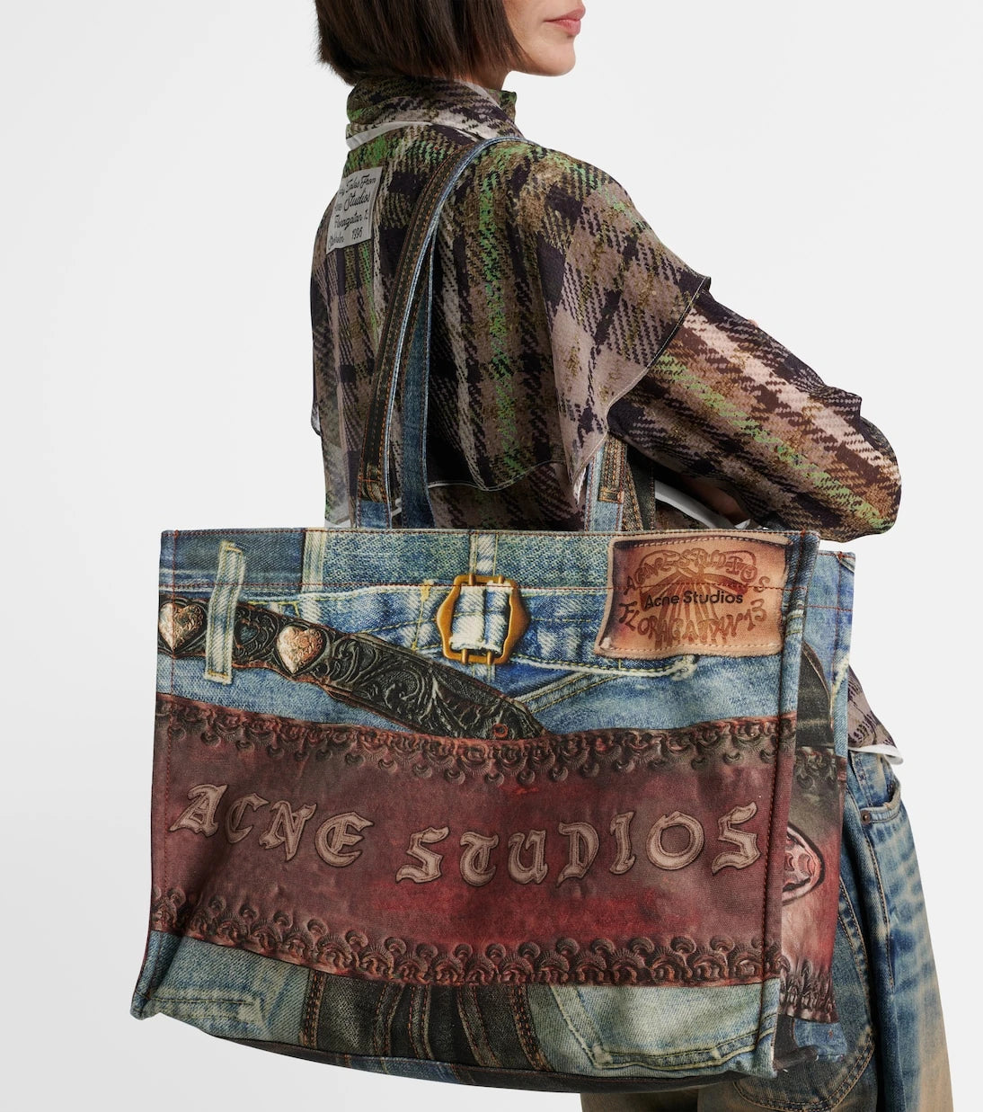 Acne Studios - Embossed canvas tote bag