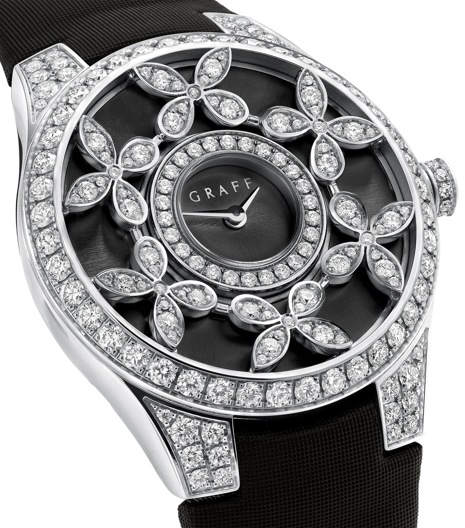 Graff Platinum and Diamond Classic Butterfly Watch 28mm