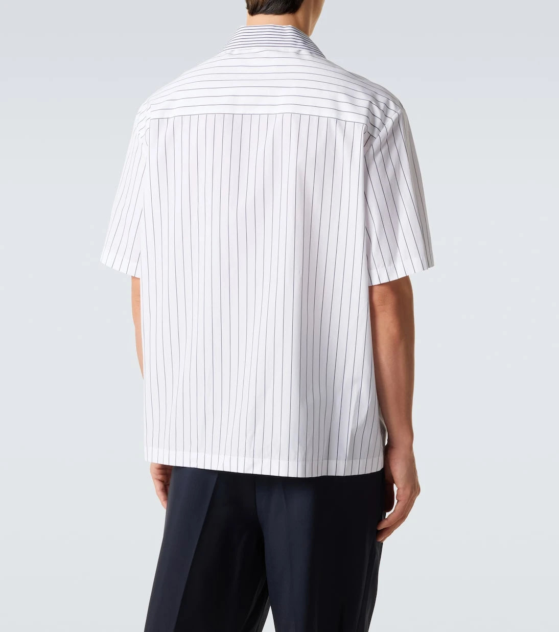 Jil Sander - Striped cotton bowling shirt