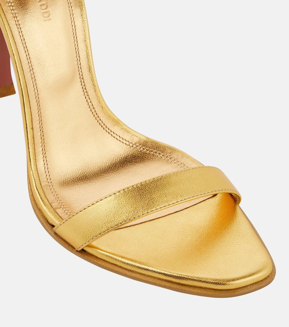 Amina Muaddi - Kim metallic leather sandals