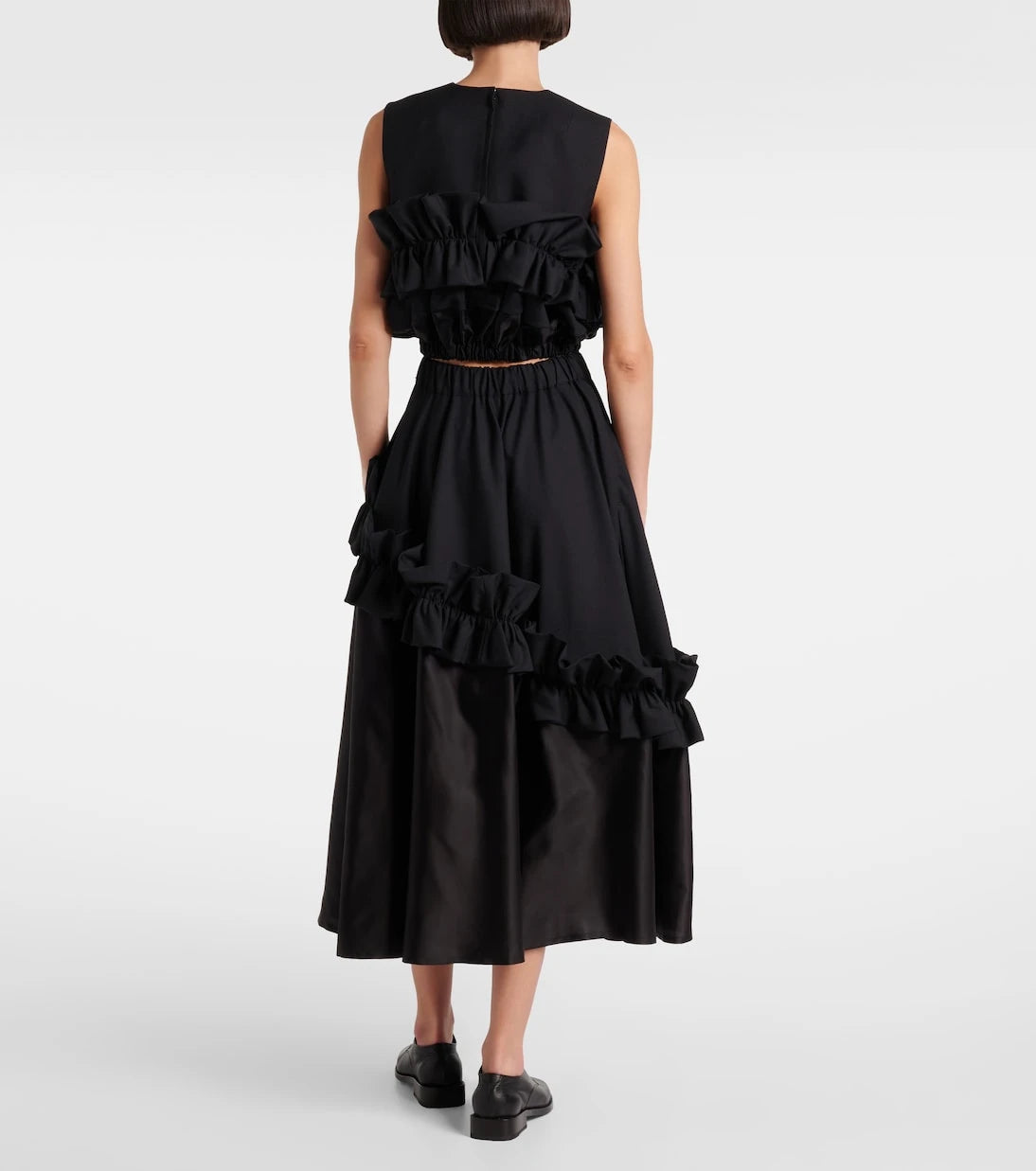 Noir Kei Ninomiya - Ruffled wool top