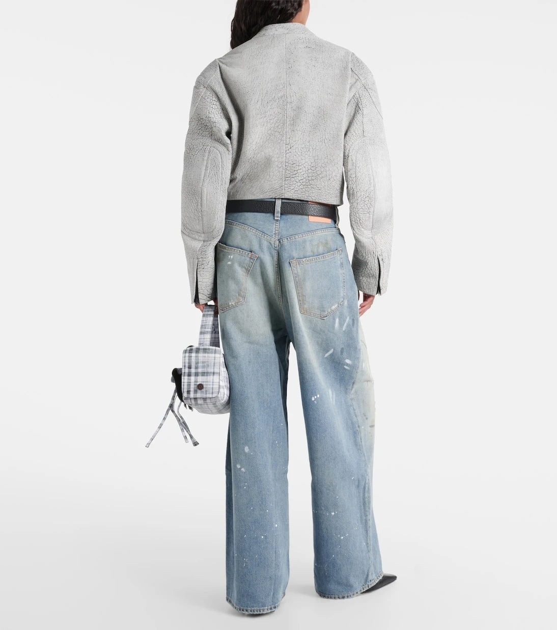 Acne Studios - جاكيت جلد قصير