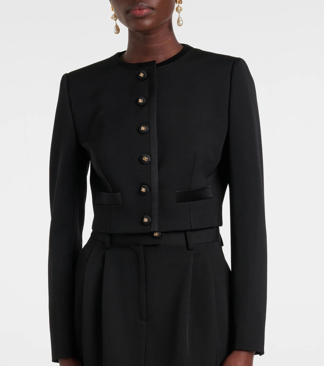 Dolce&Gabbana - Cropped wool-blend jacket