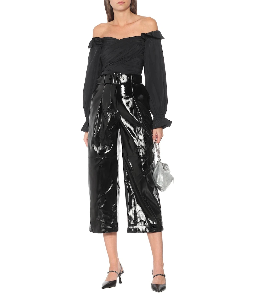 Self-Portrait - High-rise straight pants