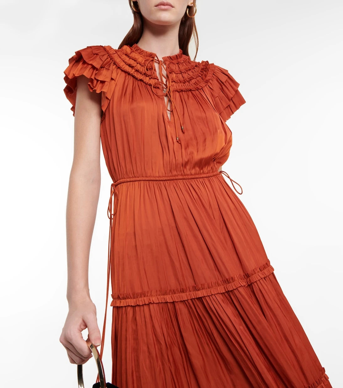 Ulla Johnson - Isadora pleated satin midi dress