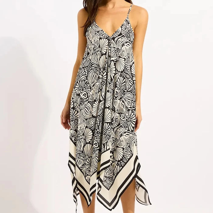 Seafolly рокля от вискоза Scarf Dress
