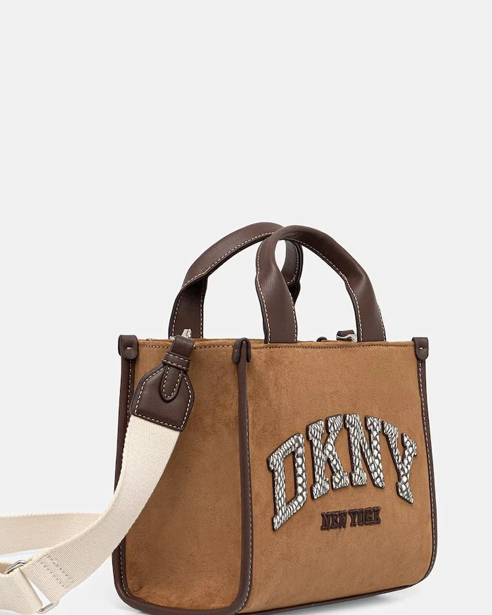 DKNY чанта дамска от имитация на велур