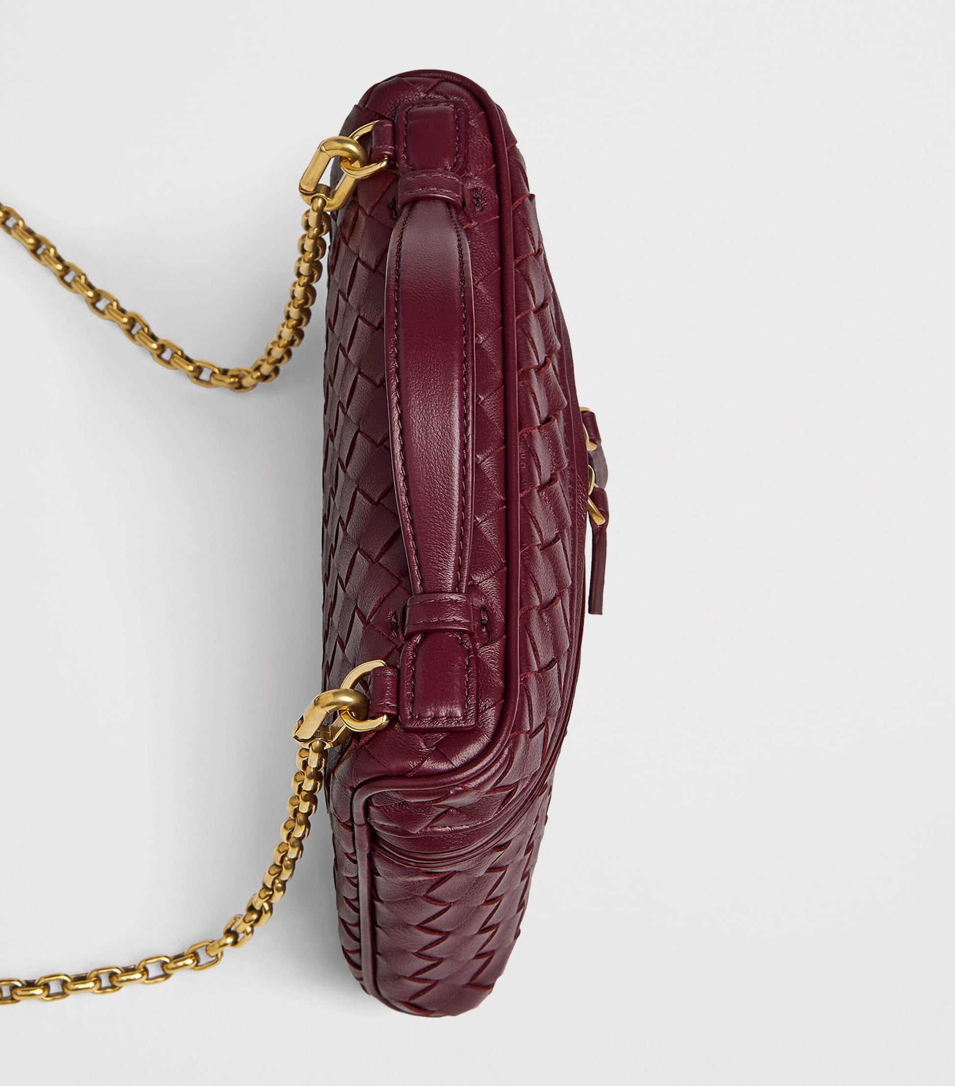 Bottega Veneta Red Mini Leather Bang Bang Shoulder Bag