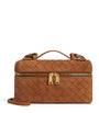 Brown Suede Bang Bang Vanity Case Top-Handle Bag