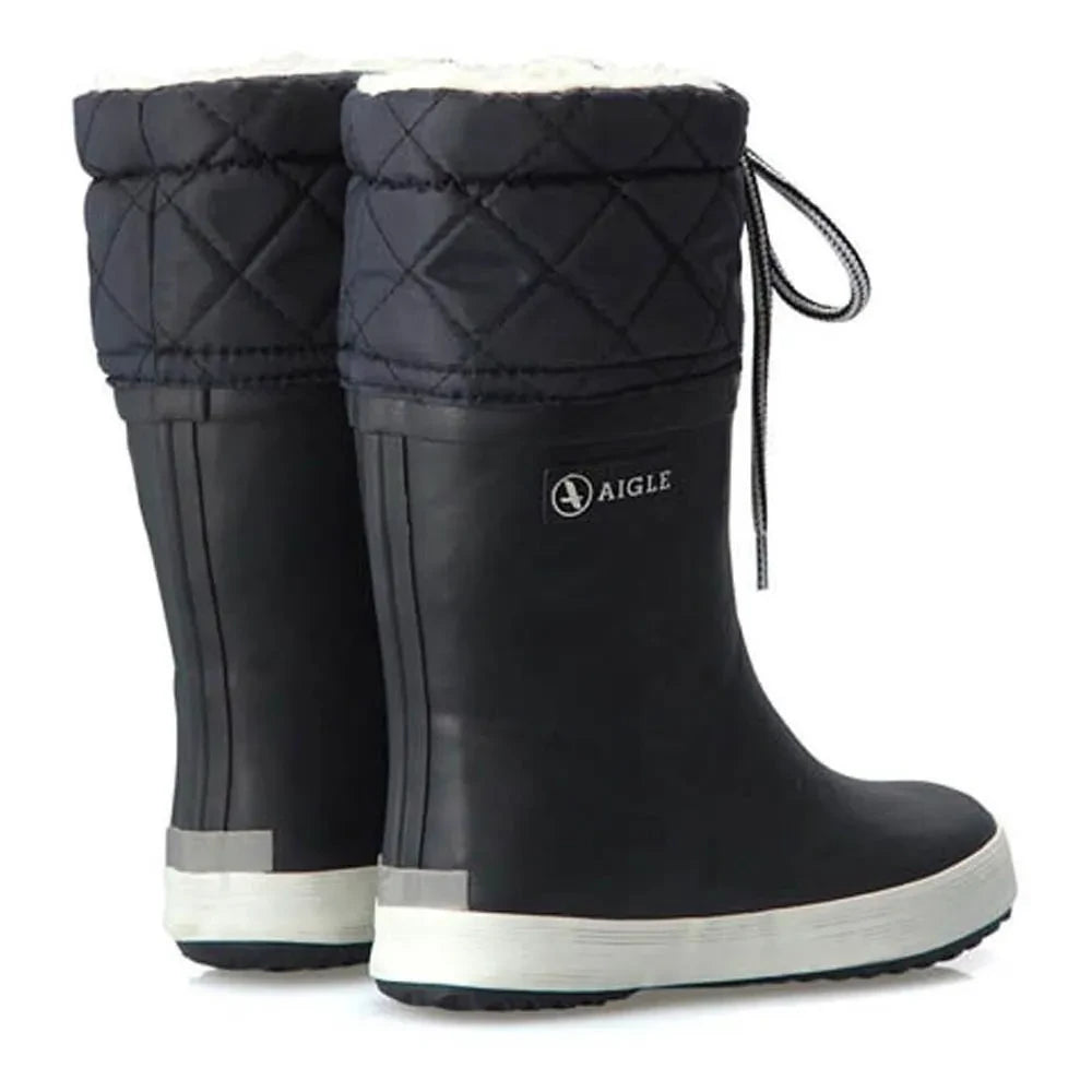 Aigle - Fur-Lined Showerproof Snow Boots | Navy blue
