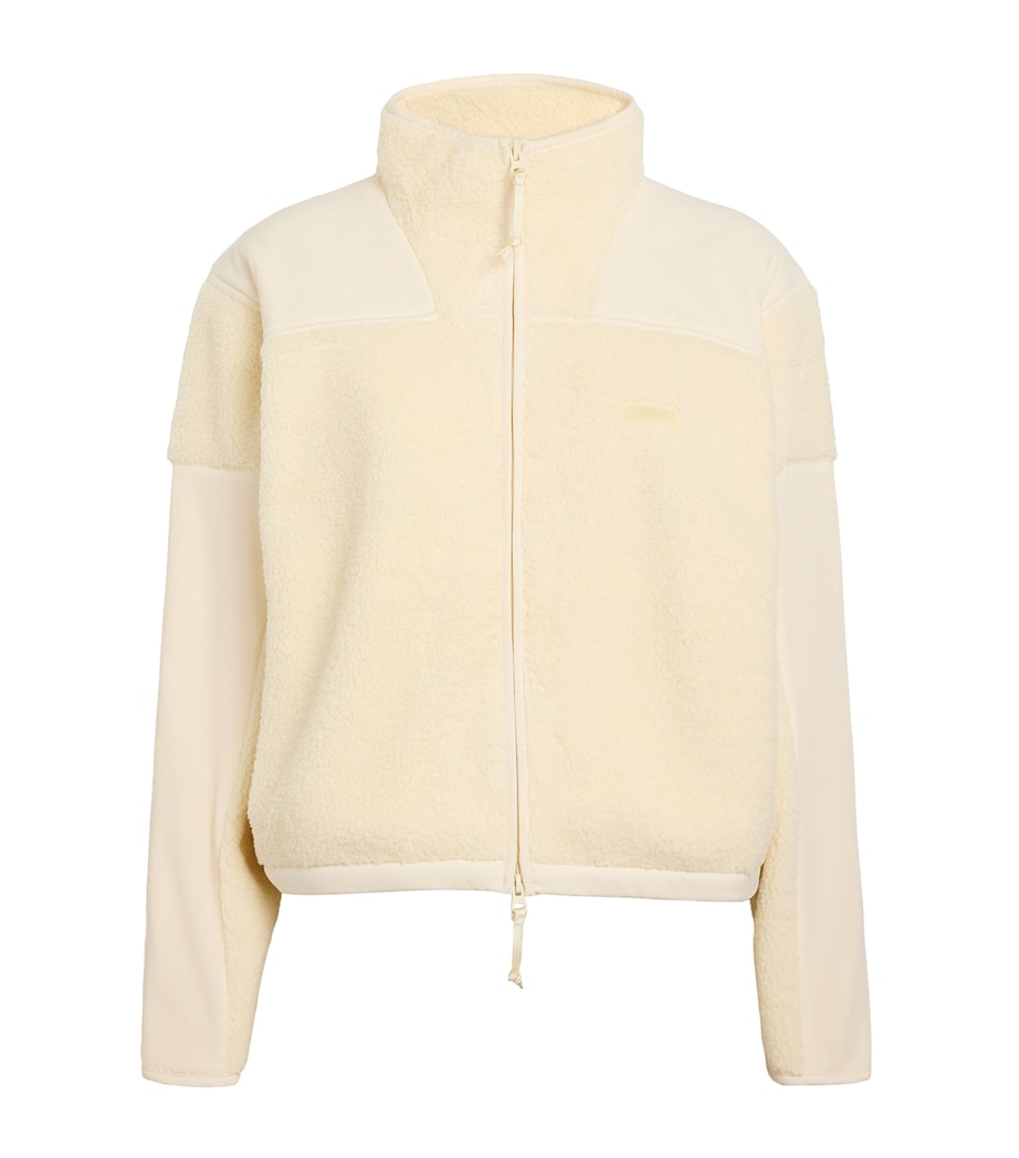 Skims Ivory Teddy Boxy Zip-Up Jacket
