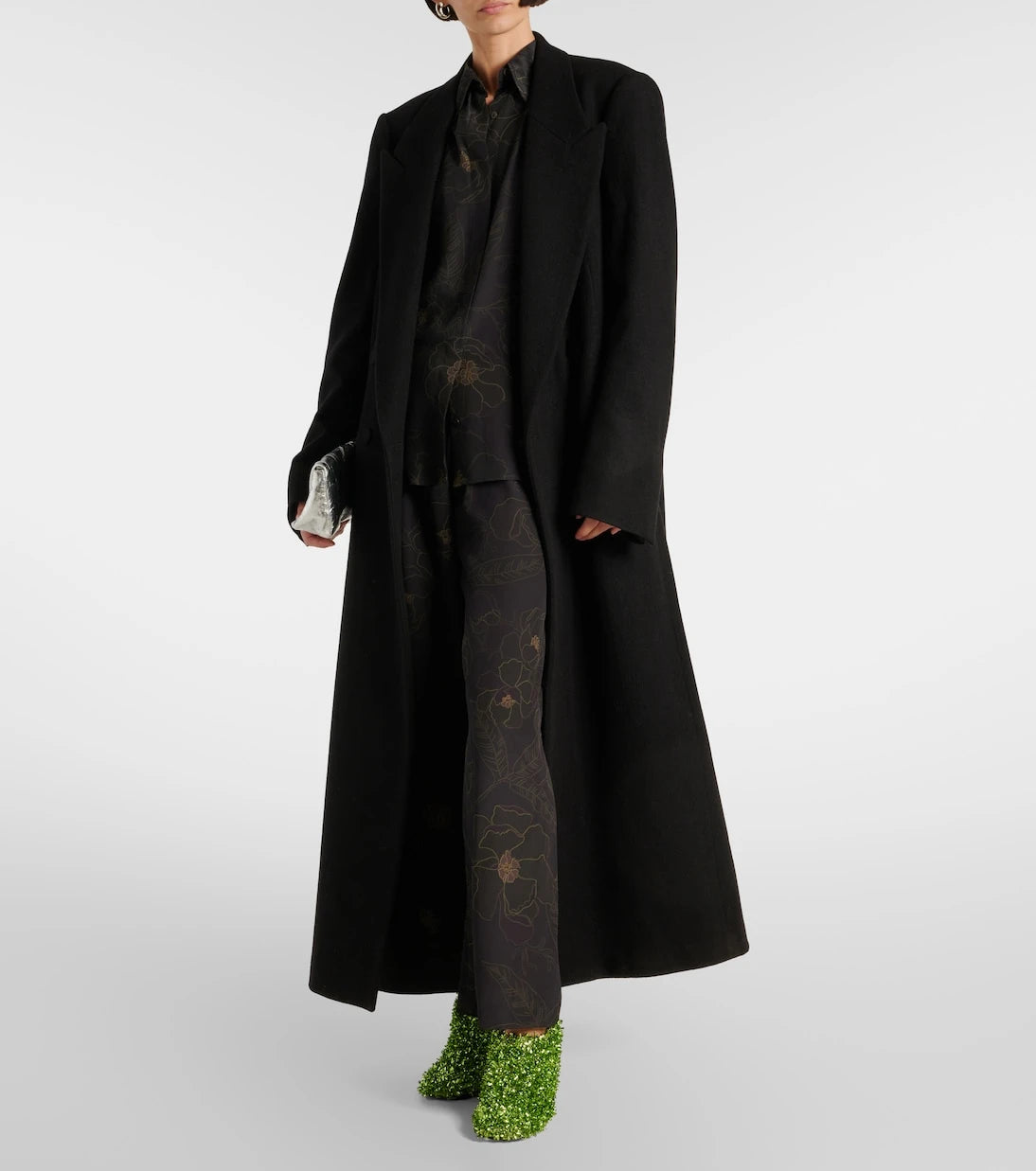 Dries Van Noten - 105 glitter metallic wedge mules