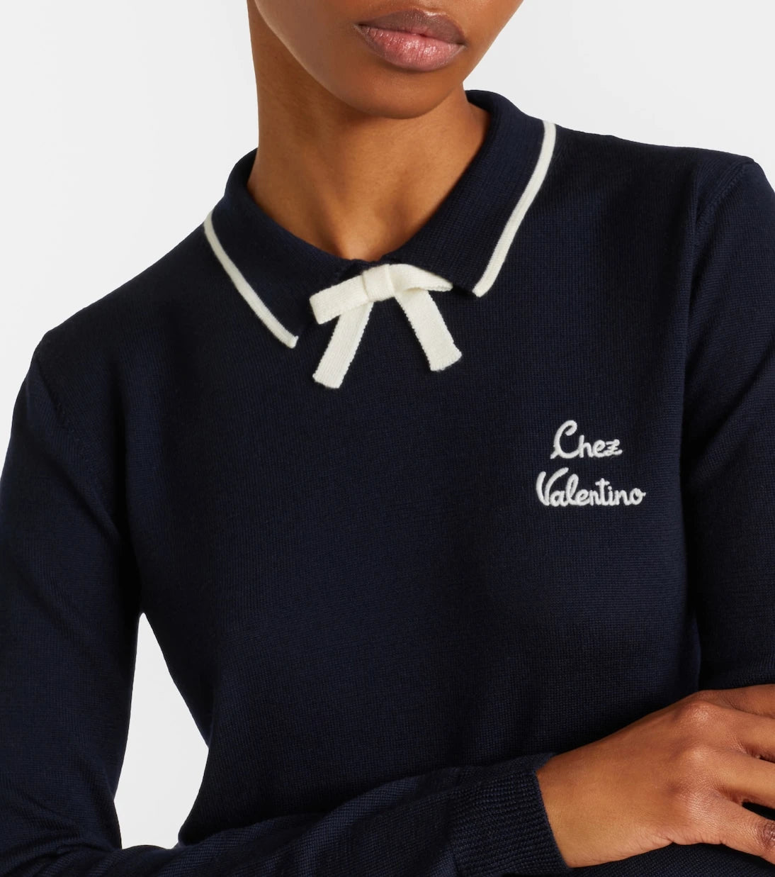 Valentino - Chez Valentino virgin wool polo sweater