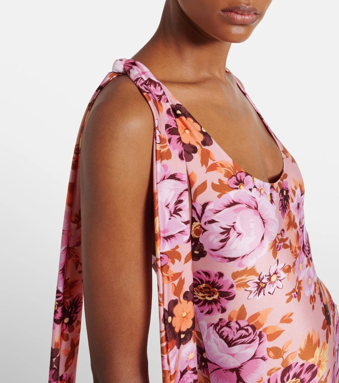 Chloé - Floral knot-detail swimsuit