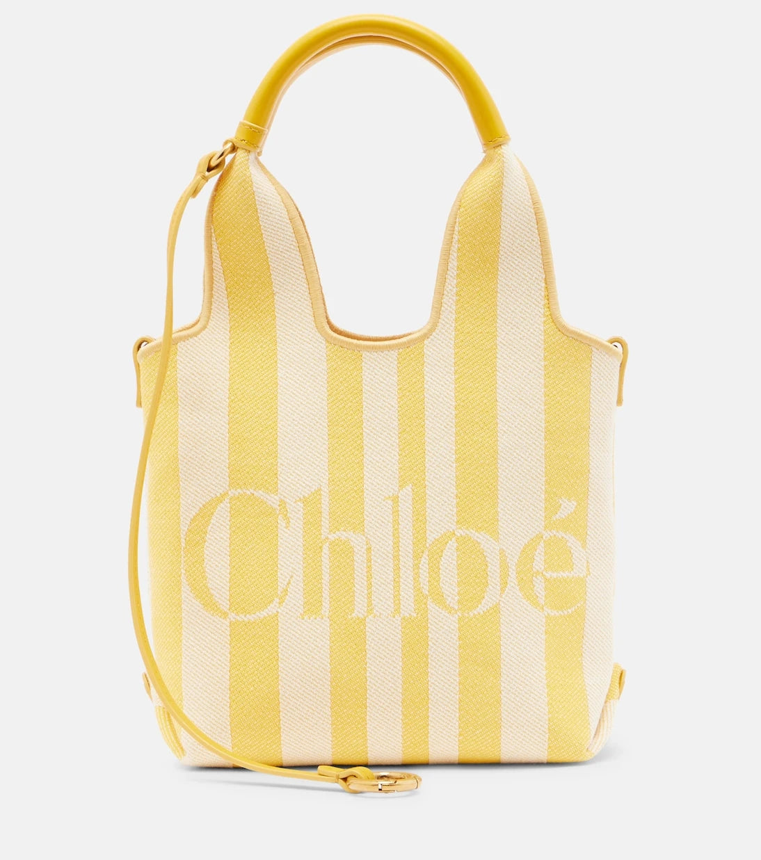 Chloé - Chloé Stripy Mini jacquard top-handle bag
