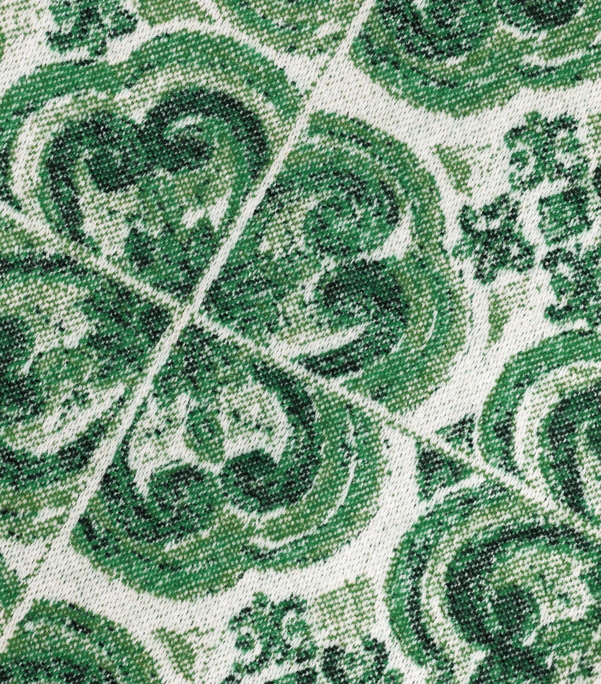 Dolce & Gabbana Casa Cashmere Verde Maiolica Fringe Throw (140cm x 180cm)