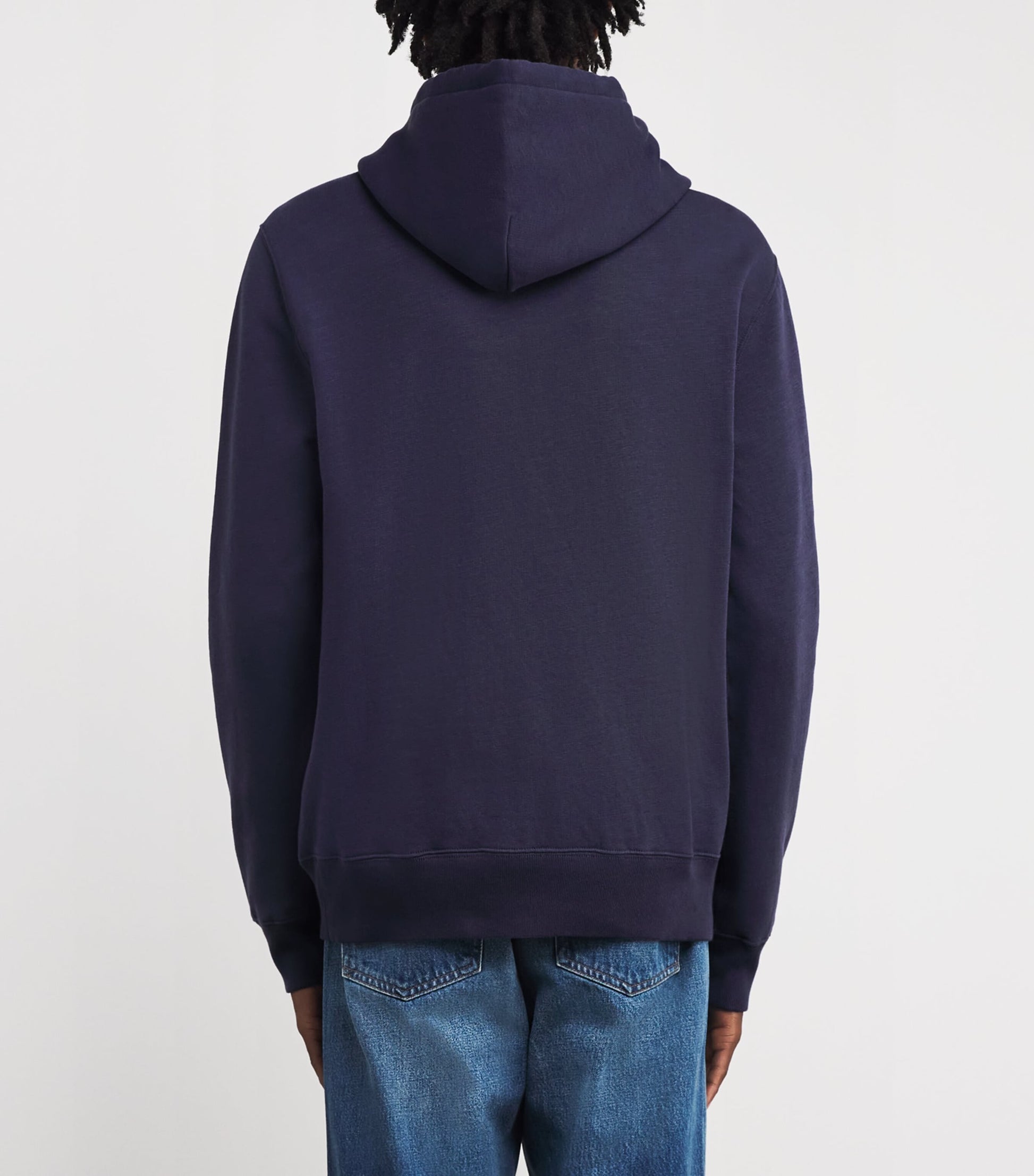 Blue Cotton-Blend Polo Bear Hoodie