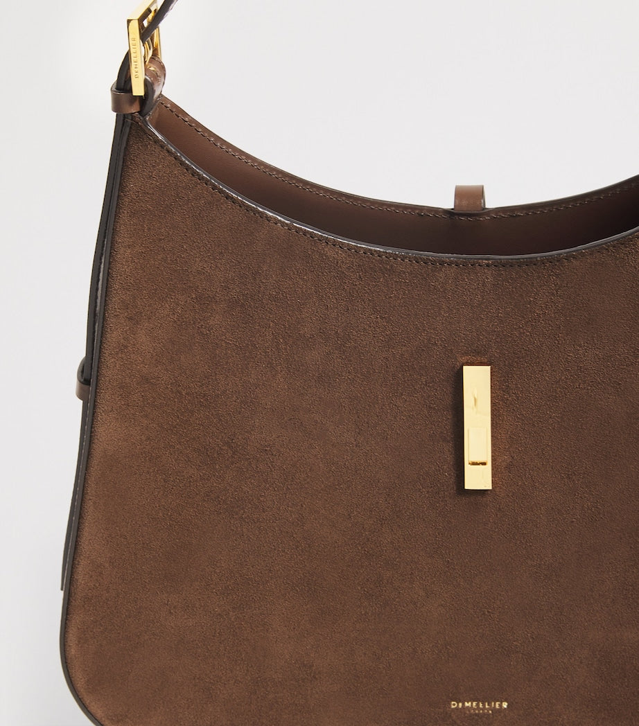 Demellier Brown Large Suede Tokyo Shoulder Bag