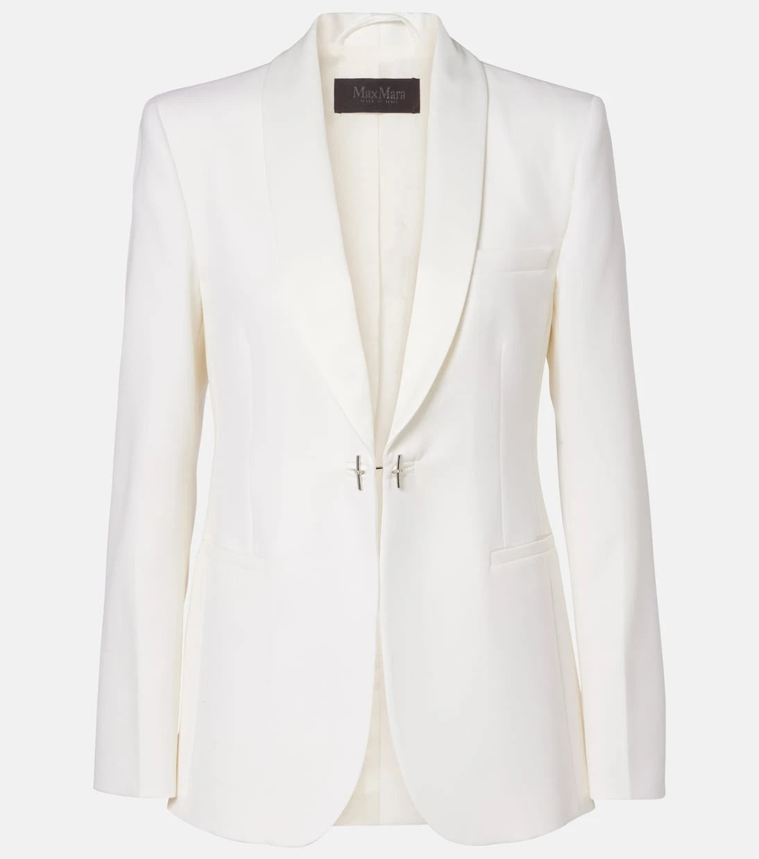 Max Mara - Satin-trimmed virgin wool gabardine blazer