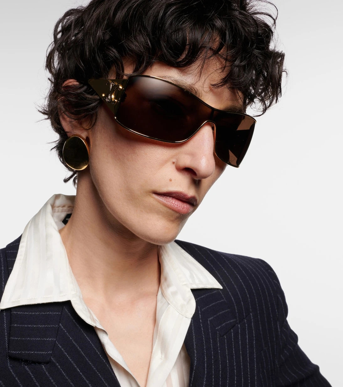 Celine Eyewear - Triomphe Metal Racer shield sunglasses