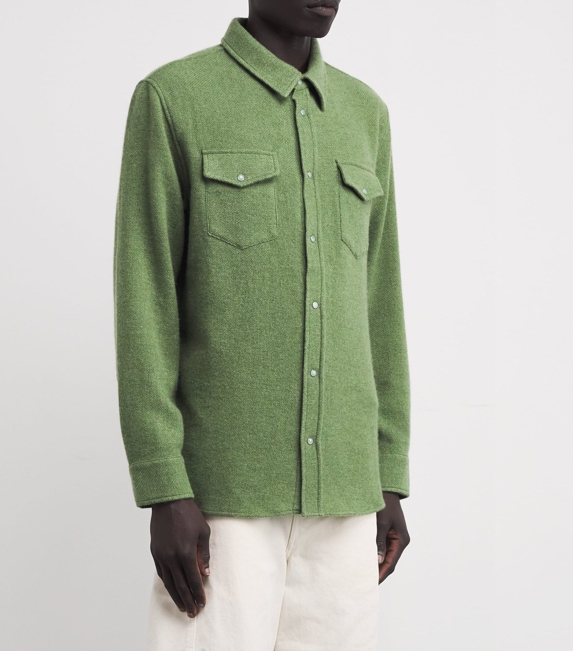 Unisex Cashmere and Emerald Willow Green Shirt
