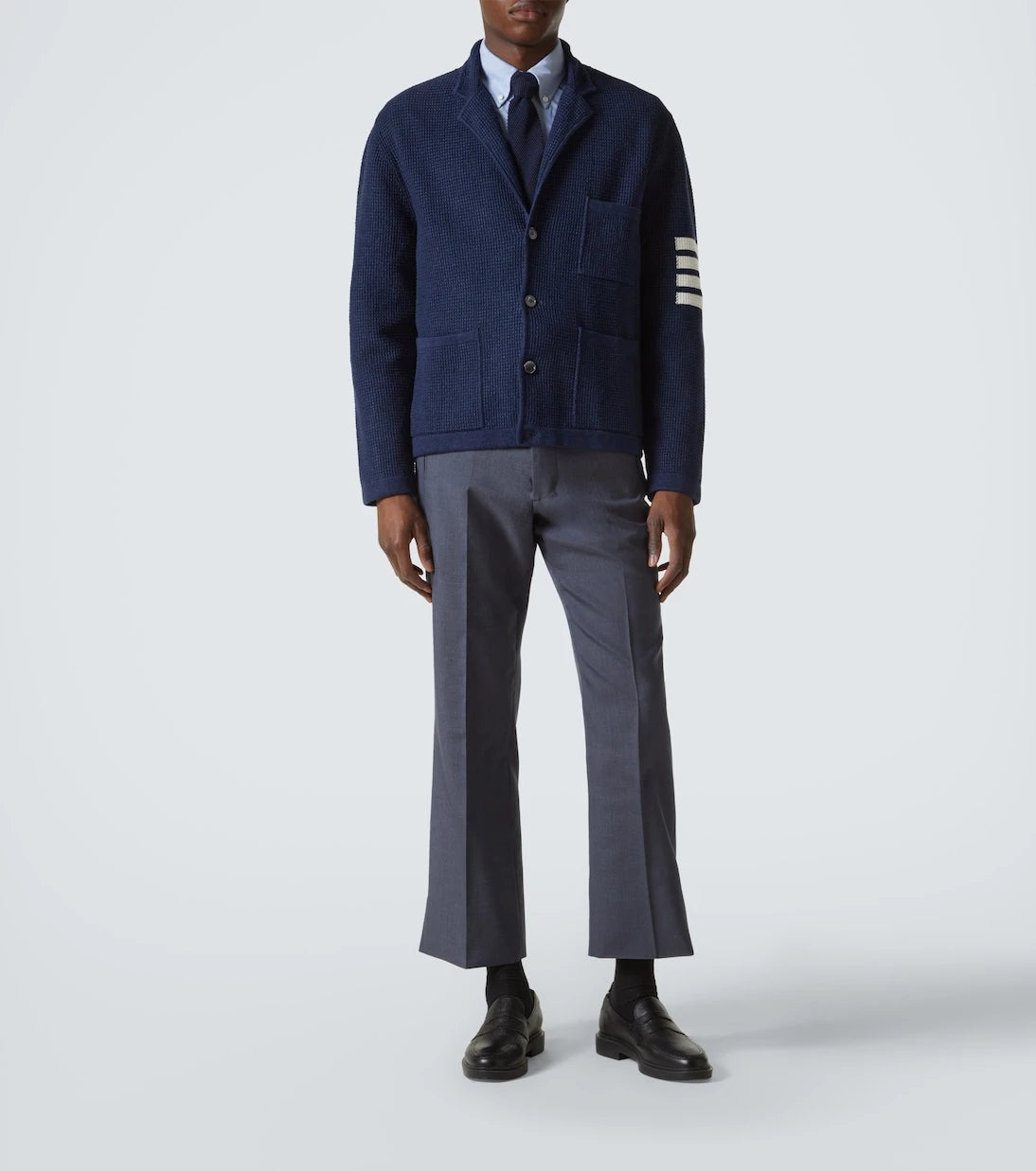 Thom Browne - قميص بشرائط غروغرين على الذراع