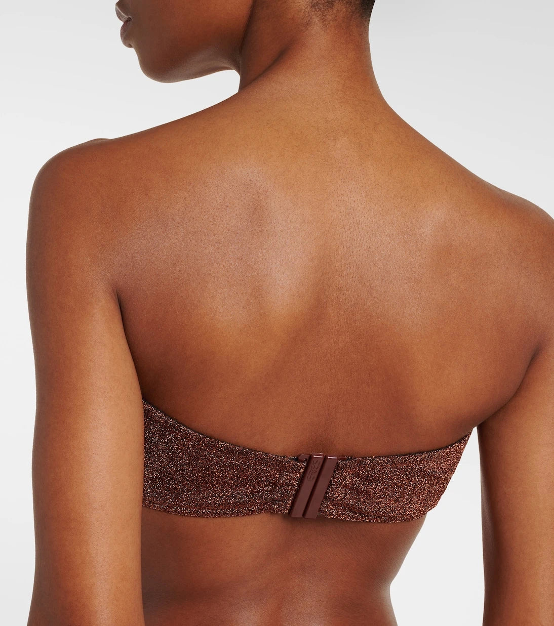 Eres - Flamboyant lurex® bandeau bikini top