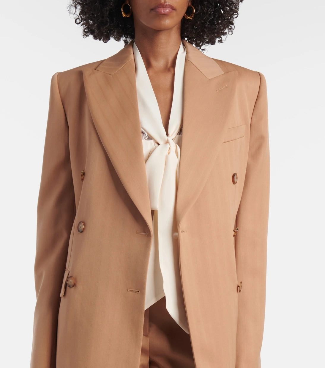 Stella McCartney - Striped double-breasted wool blazer