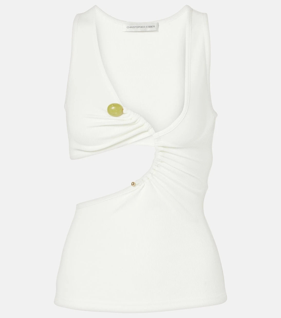 Christopher Esber - Arc Stone ribbed-knit tank top