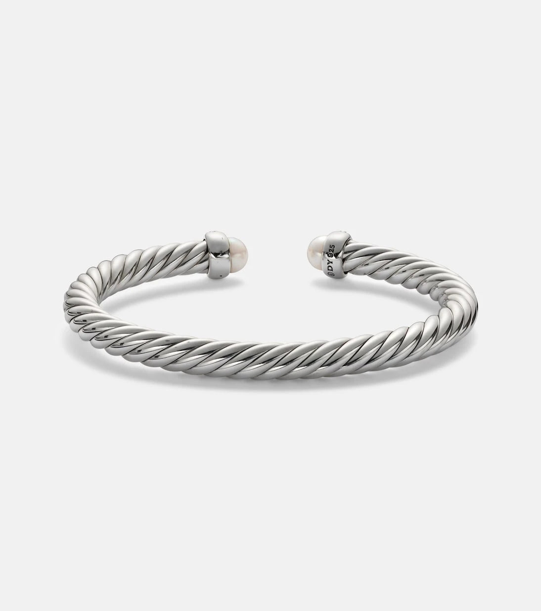 David Yurman - Cable Flex® sterling silver bracelet with diamonds and pearls