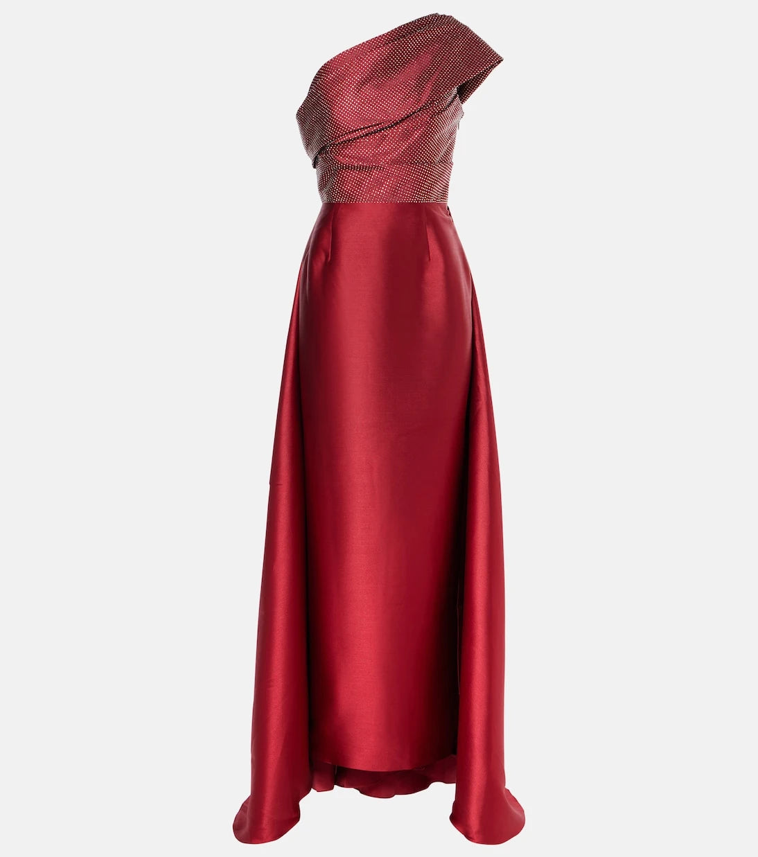 Solace London - Alba embellished draped satin gown