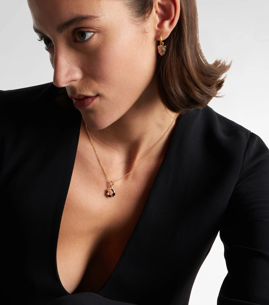 FoundRae - 18kt gold necklace with onyx