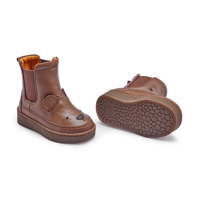 Бебешки кожени обувки Donsje Thudo Classic Boots Bear