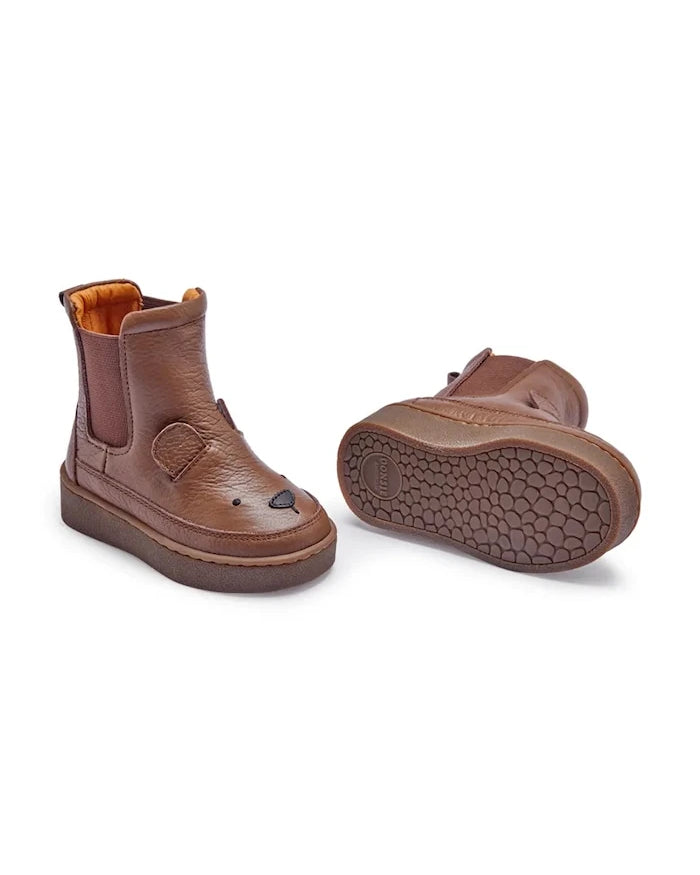 Бебешки кожени обувки Donsje Thudo Classic Boots Bear
