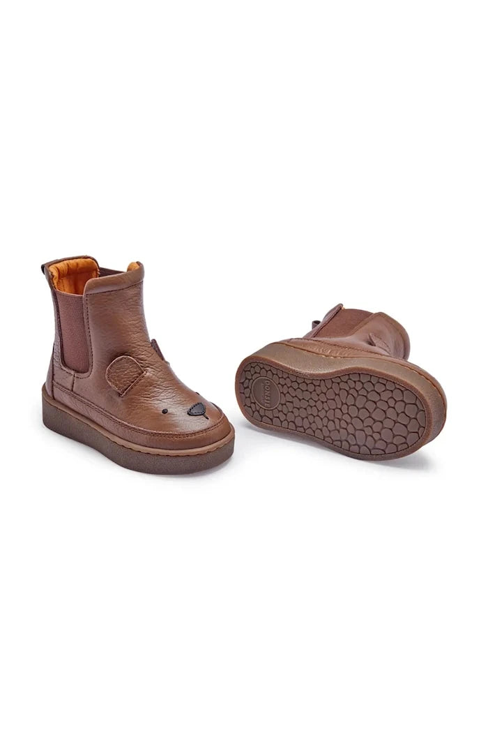 Бебешки кожени обувки Donsje Thudo Classic Boots Bear
