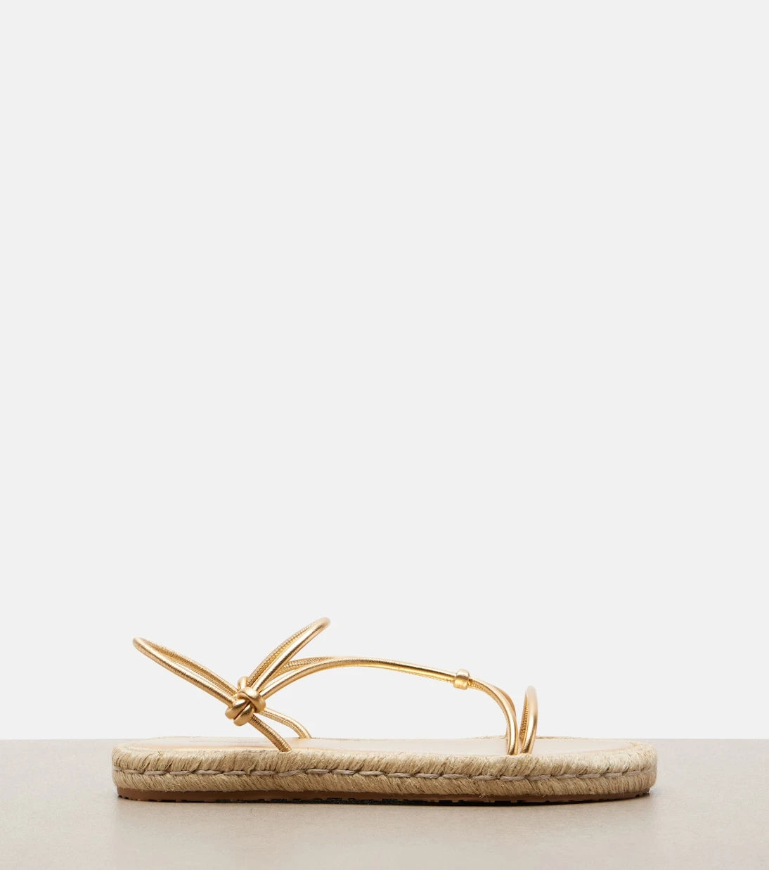 Gianvito Rossi - Bali metallic leather espadrille sandals