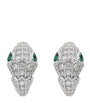 Bvlgari White Gold, Diamond and Emerald Serpenti Earrings